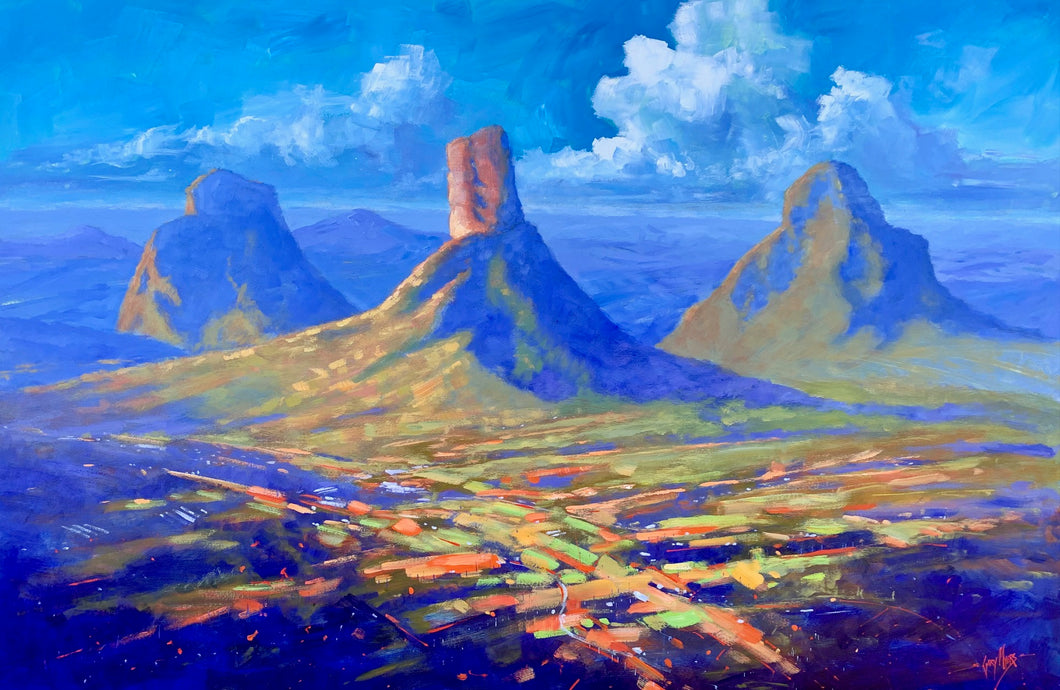 Glasshouse Mountains Original Acrylic on Canvas
