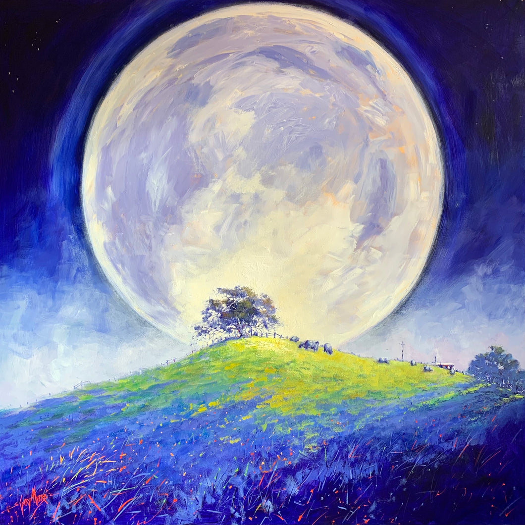 Moonrise Over One Tree Hill 1220x1220 $7800