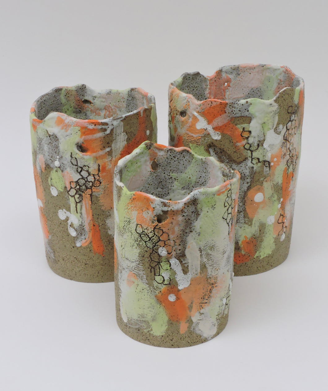Rainforest Lichens Series Vases